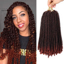 1 Pack Spring Twist Braiding Hair Spring Twists Bomb Twist Hair Synthetic Fiber Fluffy Twist Crochet Braids Low Temperature Twist Crochet Hair for Black Women Braiding Hair(12inch,T1B/350) LIYATE Store