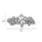 LUX ACCESSORIES Silver Marquise Cut Floral Clear Rhinestones Hair Clip LUX ACCESSORIES