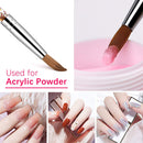 Morovan Acrylic Nail Brush for Acrylic Application - 1PCS Pure Kolinsky Sable Bristles Round Oval Pointed for Nail Art Extension Carving Manicure Pedicure With Special Liquid Glitter Handle Morovan Store