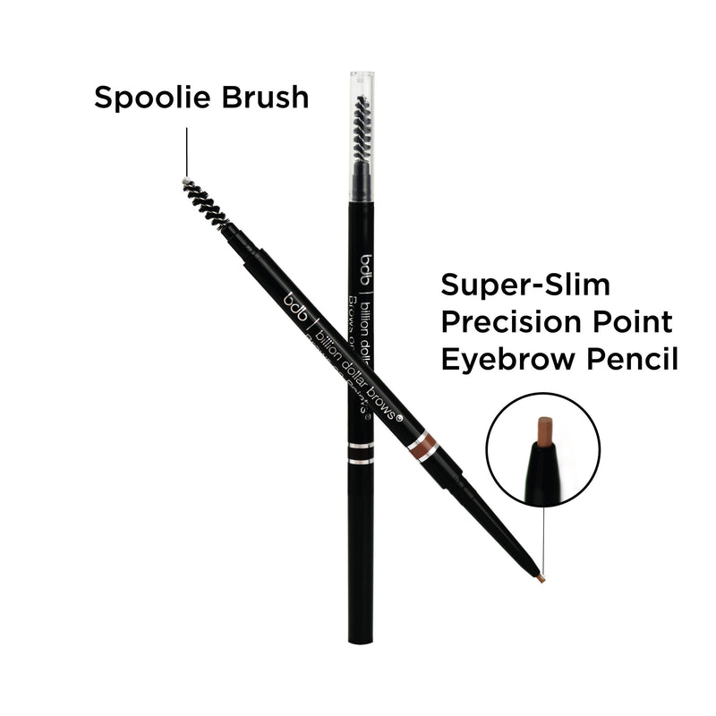 Billion Dollar Brows On Point Waterproof Micro Eyebrow Pencil - Blonde, Super-fine and Self-sharpening Tip for Natural, Blendable Lines billion dollar brows