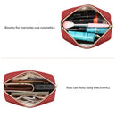 Gonex Small Makeup Bag for Purse PU Vegan Leather Travel Cosmetic Pouch Toiletry Bag for Women Girls Gifts with Gift Box Portable Water-Resistant Daily Storage Organzier Burgundy Gonex Store