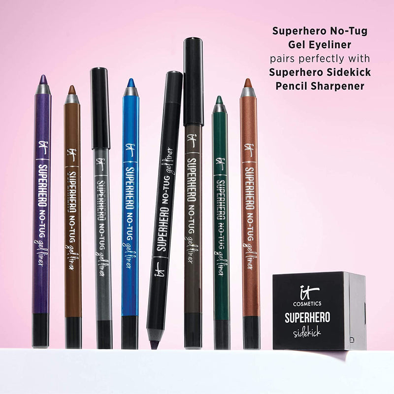 IT Cosmetics Superhero No-Tug Gel Eyeliner, Bold Blue - Dazzling Bright Blue - Waterproof, Blendable Formula - Sharpenable Pencil - 0.042 oz It Cosmetics Store