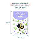 Single-Use Soap Sheets by Studio Oh! - 100-Count - Buzzy Bee - Portable Hand Washing Soap Sheets in Lavender for On-the-Go Hand Cleaning - Add to Pocket, Purse, or Travel Bag Studio Oh!