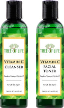 Vitamin C Facial Cleanser and Toner Combo 2-Pack - Cleanse and Tone Your Skin for Soothing Skincare Results Flawless. Younger. Perfect. Store