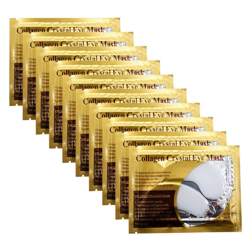 Adofect 30 Pairs White Eye Mask Power Crystal Gel Collagen Masks, Great For Anti Aging, Dark Circles & Puffiness Adofect Store