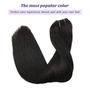 DOORES 120g 20 Inch Clip in Human Hair Extensions Natural Black Straight Remy Hair Extensions Clip in Real Hair Extensions 7pcs DOORES Store