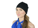 ALEXANDER PRODUCTS Satin Lined Sleep Cap Adjustable Bonnet Slouchy Beanie Slap Hat for Natural Curly Girls and Frizzy Hair Cap for Women Black ALEXANDER PRODUCTS