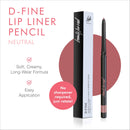 Beauty For Real D-Fine Lip Liner Pencil, Neutral - Set of 2 - Universal, Long-Wear Shade - Define, Enhance & Perfect Lip Shape - Creamy Texture for Easy Application - No Sharpener Required Beauty For Real