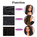 Pre-stretched Braiding Hair Easy Braid Professional Itch Free Synthetic Fiber Corchet Braids Yaki Texture Hair Extensions Hot Water Setting medium brown 8 packs(26 Inch, 1B) Vitality Store