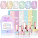 Double Rhythm 6 Pcs 15 ML Gel Polish Set Same Color Same Bottle Soak Off Gel Polish Kit Nail Art Manicure Salon DIY at Home for Women (Jelly Burgundy Red Glitter Silver -T6-56) Infinity Warehouse