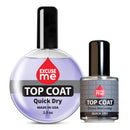 Excuse Me Quick Dry Fast Top Coat Professional 0.5 oz 15ml and Refill Size 2.5 oz (Set of 2 (Top coat 2.5 oz + 0.5 oz)) EXCUSE ME