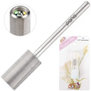 USA PANA Professional 3/32" Shank Size - Crystal Top Small or Large Barrel Carbide Bit - Nail Drill Bit for Dremel Machine (Gold, Silver - 4XC to Extra Fine Grit) (Large Barrel, Extra Fine, Silver) PANA