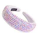 SP SOPHIA COLLECTION Women's Sparkling Crystal Padded Rhinestone Wide Bejeweled Hair Headband Party Hairband Hair Accessories in Iridescent SP Sophia Collection