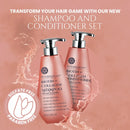 Biotin and Collagen Hair Growth Set - Shampoo and Conditioner for Women with Coconut Oil, Argan and Jojoba Oil for Thinning Hair (17 Fl Oz) Infinity Warehouse