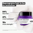 L'Oréal Professionnel Keratin Alpha Sleek Professional Hair Mask - Deeply Nourishes & Smooths, Long-Lasting Frizz Control, Instant Softness & Shine, For All Hair Types Infinity Warehouse
