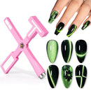 GELLEN Quick Dry Cat Eye Nail Polish, Magnetic Pink Fingernail Polish, Fast Drying Glitter Holographic Nail Polish Non Gel with Magnet Tool, DIY Salon Home Infinity Warehouse
