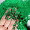 10 Grams - Green Weed Leaf Cosmetic Glitter - Festival Rave Beauty Makeup Face Body Nail - Pot Weed & Marijuana Leaves Electric Bliss Beauty