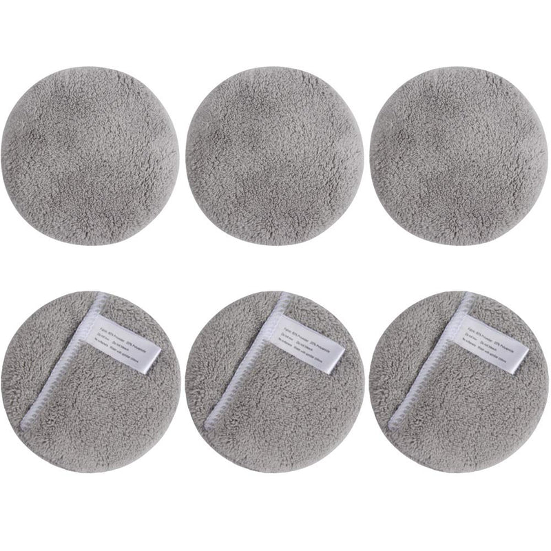 Sunland Reusable Makeup Remover Pads For Face,Eye,Lips 6 Pack Microfiber Face Cleansing Gloves Washable Makeup Removal Cloth With Laundry Bag Rounds Pads SUNLAND