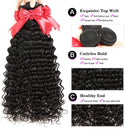 10A Brazilian Deep Wave Bundles Virgin Human Hair Bundles Wet and Wavy Curly Hair 3 Bundles Weave Hair Human Bundles (16 14 12) YOCYTU