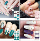 15 Sheets Full Nail Polish Strips Nail Wraps Decal Street Adhesive Nails Stickers False Nail Design Nail Polish Strips with Nail Files for Women Girls AFSTEE