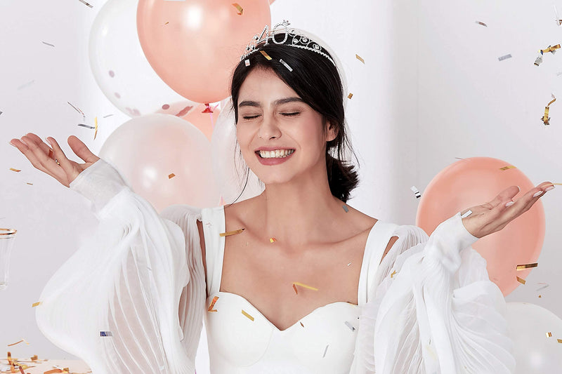BABEYOND Crystal Birthday Tiara Crown Princess Birthday Crown Hair Accessories Happy 40th Birthday Crown Tiara for Women (40 Birth) BABEYOND