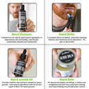 Beard Growth Kit, with Beard Roller for Hair Growth, Beard Growth Oil / Serum, Beard Wash, Beard Balm, and Beard Comb. Beard Growing Kit, Stimulate Beard and Hair Growth WILDLINERS