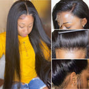 Flady 4/27 Lace Front Human Hair Wigs for Black Women 150% Density Highlight Straight HD Transparent Lace Wig Human Hair Pre Plucked Bleached Knots Flady