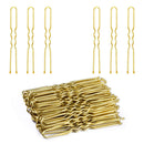 Bun Hair Pins, IKOCO 80pcs U Shaped Hair Pins for Women with Storage Box, Golden, 2.4 inch IKOCO