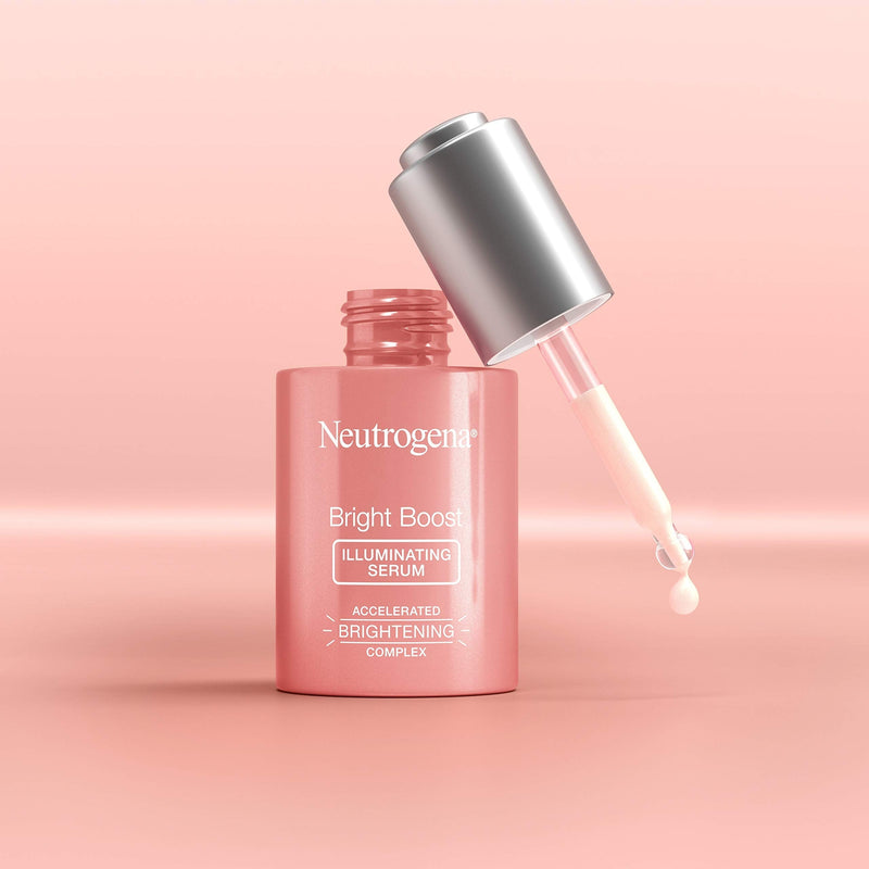 Neutrogena Bright Boost Illuminating Face Serum with Neoglucosamine & Turmeric Extract for Even Skin Tone, Resurfacing Serum for Face to Reduce Dark Spots & Hyperpigmentation, 1 Fl Oz Neutrogena