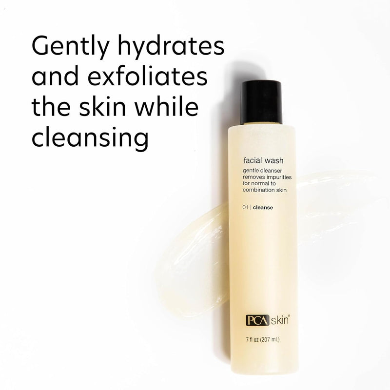 PCA SKIN Gentle Foaming Face Wash, Hydrating Facial Cleanser, Removes Makeup and Hydrates and Purifies Skin, Good for Sensitive, Combination, Normal, and Acne-Prone Skin, Gentle Face Wash, 7 oz Bottle