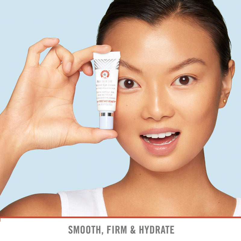 First Aid Beauty FAB Skin Lab Retinol Eye Cream with Triple Hyaluronic Acid – .5 Oz. First Aid Beauty
