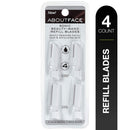 About Face Sonic Beauty-Wand Refill Blades for Exfoliating, 4 Pack – Includes 2 Facial Blades & 2 Brow Blades About Face