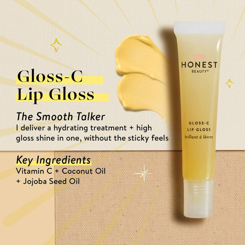 Honest Beauty Gloss-C Lip Gloss, Bronzite with Coconut Oil + Jojoba Seed Oil| EWG Certified + Dermatologist Tested & Vegan + Cruelty free | 0.33 fl. Oz Honest Beauty