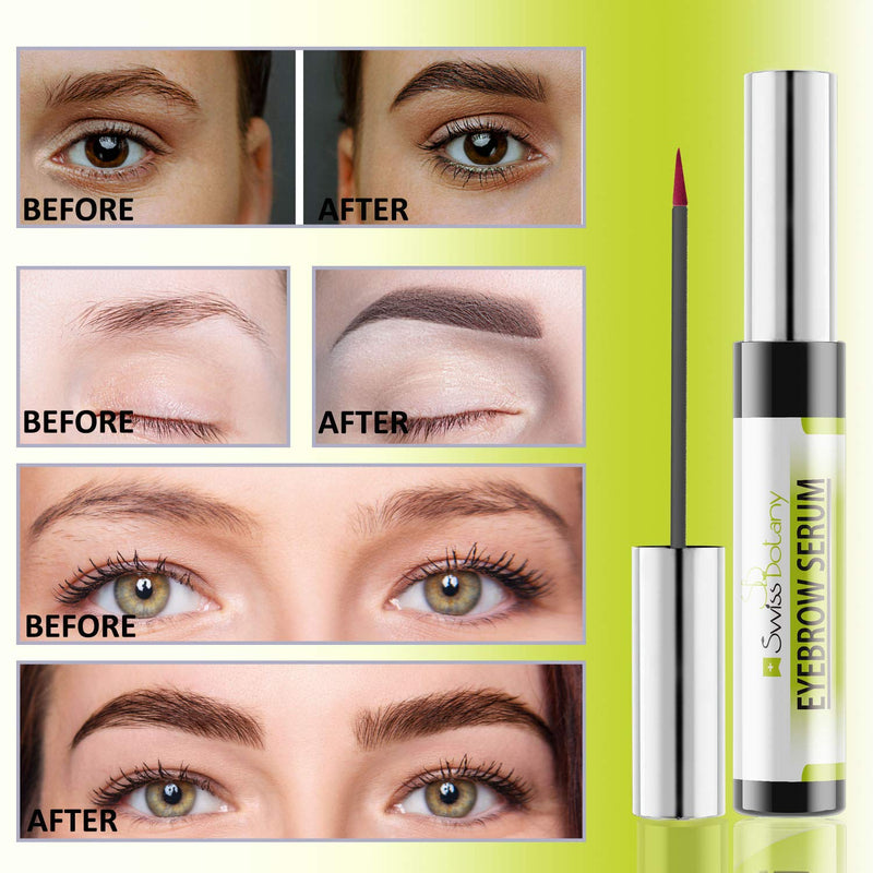 Swiss Botany Eyebrow Serum, Regrow, Enhance and Nourish Existing Eyebrows, Noticeable Results within Two Weeks, Easy to Use, All Skin Types Swiss Botany