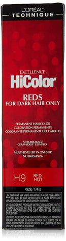 Loreal Excellence Hicolor H09 Tube Red Hot 1.74 Ounce (51ml) L'Oreal Paris