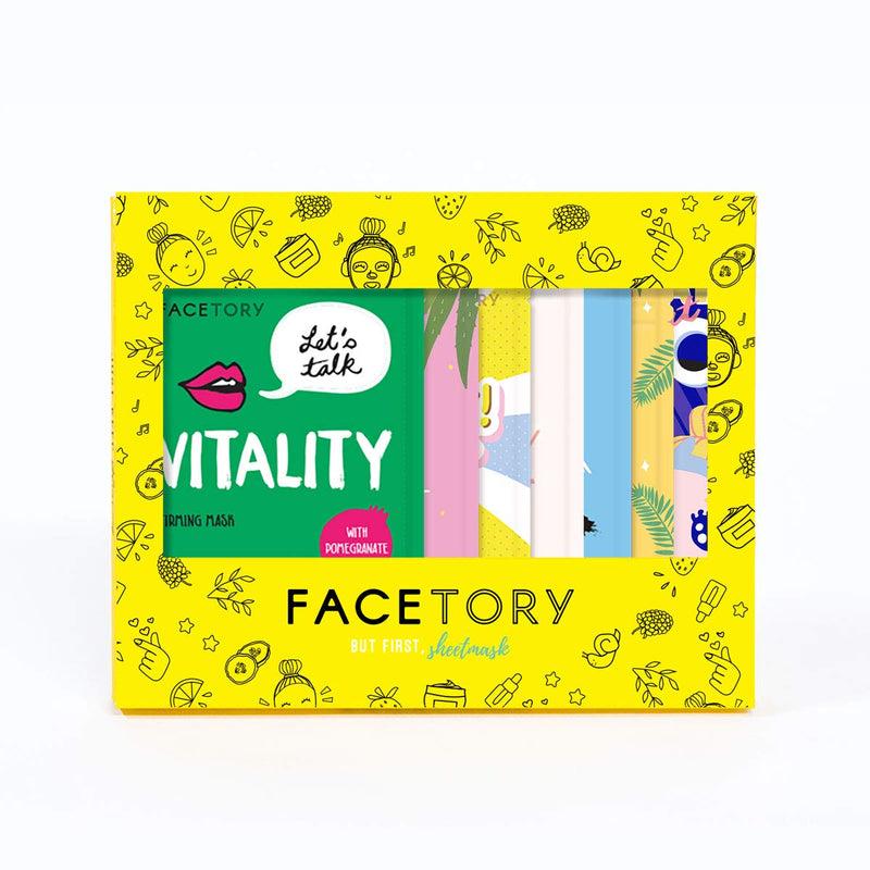 FaceTory 7 Sheet Mask Gift Set | Hydrate, Brighten, Moisturize for Glowing Skin FACETORY Store