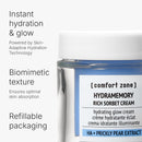 [ comfort zone ] Hydramemory Rich Sorbet Cream | Hydrating Glow Cream For Long-Lasting Moisturized, Firm, And Radiant Skin | All Day Softness Infinity Warehouse