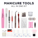 Poly Nail Gel Kit with 36W LED UV Nail Lamp Phoenixy 4 Colors Poly Nail Extension Gel Slip Solution Basic Nail Art Tools All In One Kit for Nail Manicure Beginner Starter Gift phoenixy