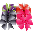120PCS 3inch Grosgrain Ribbon Polka Dot Pinwheel Hair Bows Boutique Rainbow Bows Alligator Clips For Girls Toddlers Teens(60Colorsx2) Babymatch