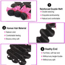 Body Wave Bundles Human Hair 4 Bundles (20 18 16 14 inches) 9A Brazilian Virgin Human Hair Body Wave Bundles Natural Color 100% Unprocessed Brazilian Human Hair Weave Extensions By Aelinsi Hair Aelinsi