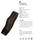Yamel Remy Clip in Hair Extensions Human Hair 7Pcs 16 Clips Real Human Hair Extensions clip Yamel