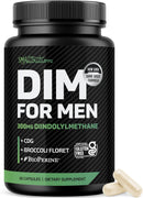 DIM Supplement for Men 300mg | Estrogen Blocker & Aromatase Inhibitor | Extra Strength Men’s Hormone Balance & Fitness Booster with Diindolylmethane Plus CDG & Broccoli Floret | Gluten-Free | 60 Ct Infinity Warehouse