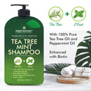 Tea Tree Mint Shampoo and Conditioner - This set contains Pure Tea Tree Oil & Peppermint Oil - Fights Hair Loss, Promotes Hair Growth, Fights Dandruff, Lice and Itchy Scalp - for Men and Women Sulfate Free - 16 fl oz x 2 First Botany