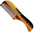 Kent A 81T X-Small Gentleman's Beard and Mustache Pocket Comb, Fine Toothed Pocket Size for Facial Hair Grooming and Styling. Saw-cut of Quality Cellulose Acetate, Hand Polished. Hand-Made in England KENT