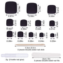 72 Pieces False Toe Nails Matte Short Square Fake Toenails Full Cover Glue On Fake Toe Nails for Women Girls Favors (Black) BBTO