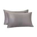Amazon Basics Satin Pillowcases for Hair and Skin, Envelope Closure - Dark Grey, Queen, Pack of 2 Amazon Basics Store