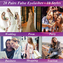 EARLLER 10 Pairs False Eyelashes Pack, 10 Styles of Mixed Mink Lashes, Reusable Handmade Makeup Lashes Set, Including 3D and 6D, Natural Look, Short and Long Lashes - Need Glue EARLLER