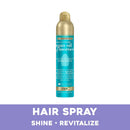OGX Revitalize + Argan Shine Extra Strength Multi-Benefit Heat Protection Hairspray with Argan Oil & Silk Proteins, Tame Frizz & Non-Greasy Shine, Morocco, 8 Ounce OGX
