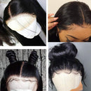 UNice Hair Straight Transparent Lace Front Human Hair Wigs for Black Women 10A Brazilian Virgin Hair 13x4 Lace Frontal Wig Pre Plucked with Baby hair 150% Density (16 inch) UNICE Store
