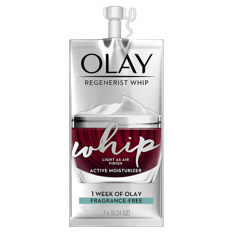 Olay Regenerist Collagen Peptide 24 Face Moisturizer with Vitamin B3, Fragrance Free, 1.7 Oz + Whip Face Moisturizer Travel/Trial Size Gift Set Olay